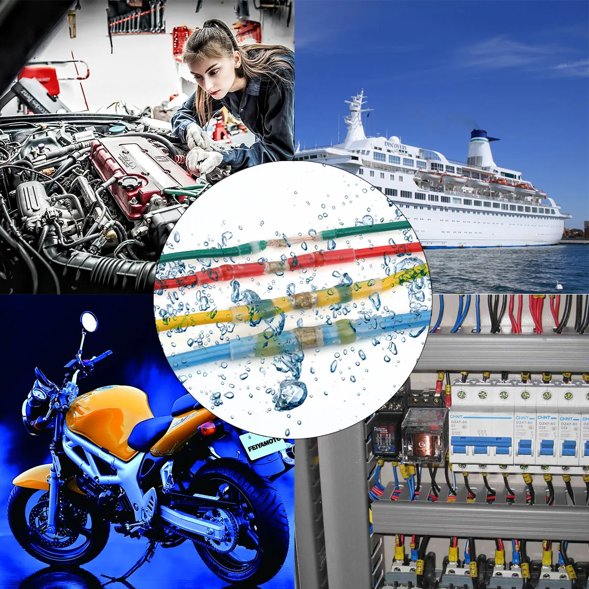 50 шт. Термоусадочные соединители для проводов|Терминалы| |