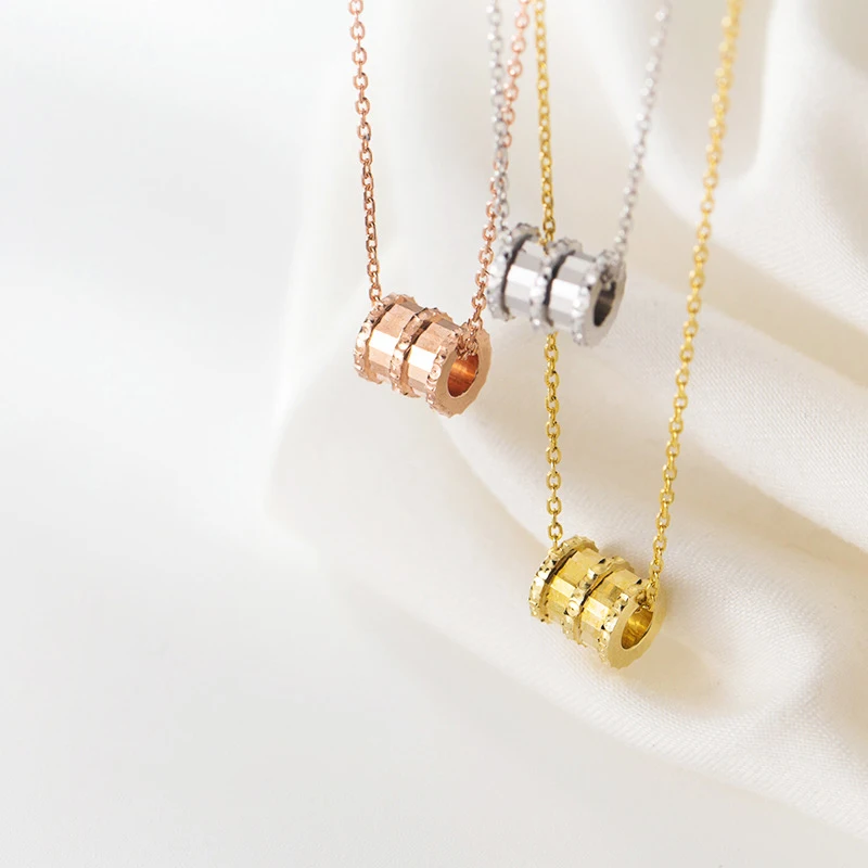 Modian Круглый классический бренд серебряное ожерелье шарм серебро 925 пробы розовое