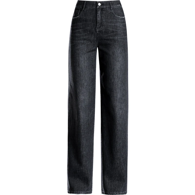 

Free Shipping women wide leg jeans high waist newest staight loose long pansts spring autumn winter casual lady trouser