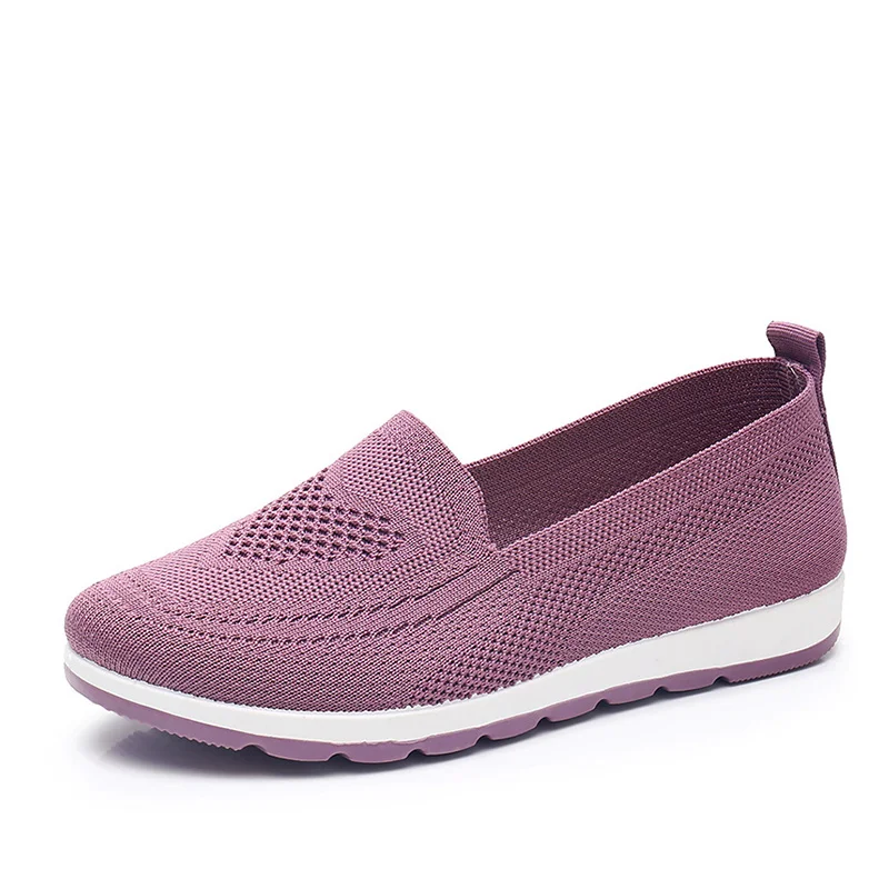 

Breathable Slip On Vulcanized Shoes Women Shoes Casual Sneakers Ladies Knitted Mesh Sock Autumn Platform Fashion Female Walking