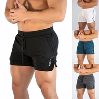 men fitness bodybuilding shorts man summer gyms workout male breathable mesh quick dry beach short pants jogger sportswear