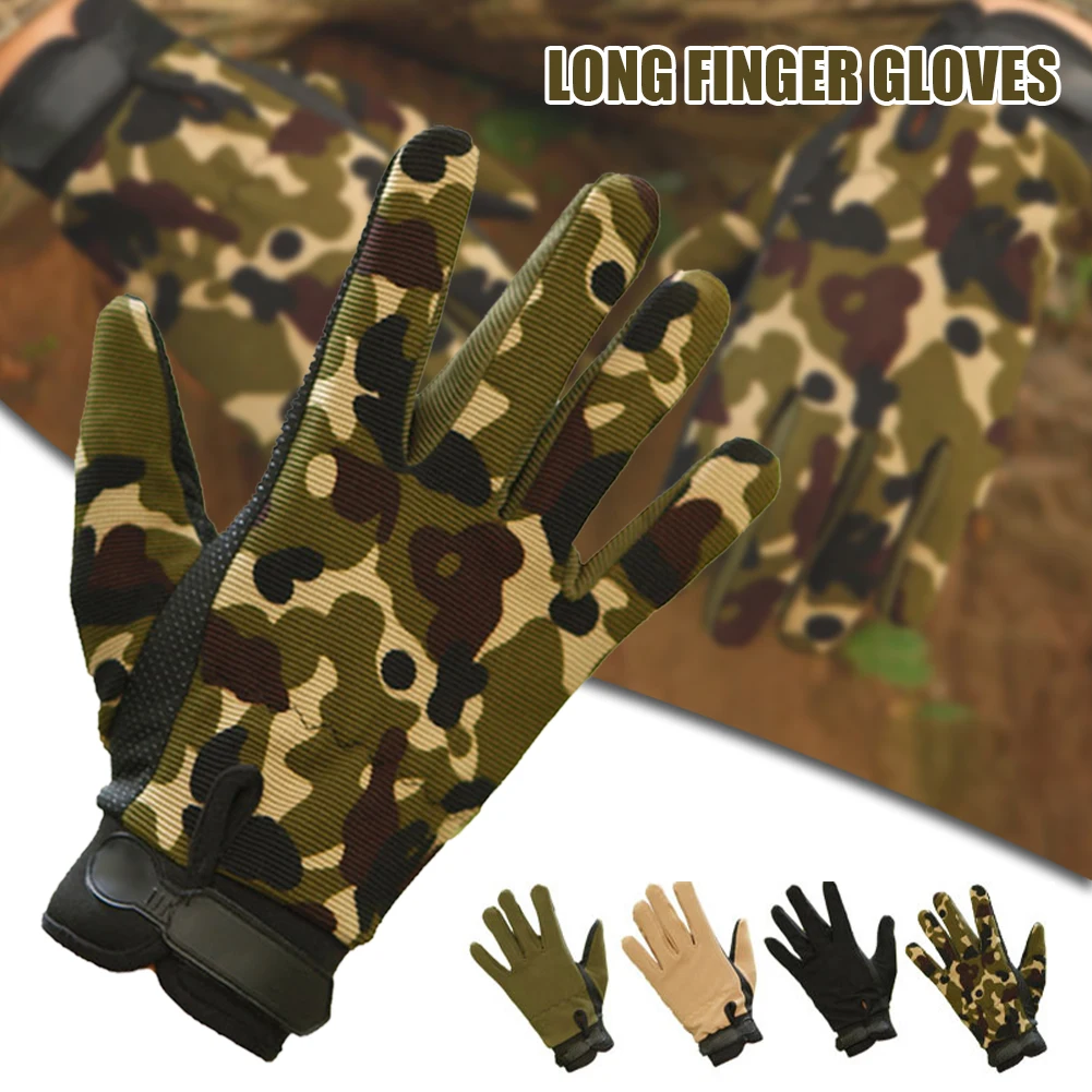

Outdoor Cycling Gloves Men Women Adjustable Breathable Military Gloves Camouflage Anti-Slip Camping Gym Fitness Hunting Gloves