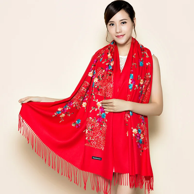 Тибет Цинхай Озеро Туризм шаль вышитый шарф женский зимний Лицзян Национальный