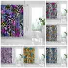 Занавеска для душа с леопардовым принтом, s Водонепроницаемая Штора для ванной из полиэстера, декоративная, для дома