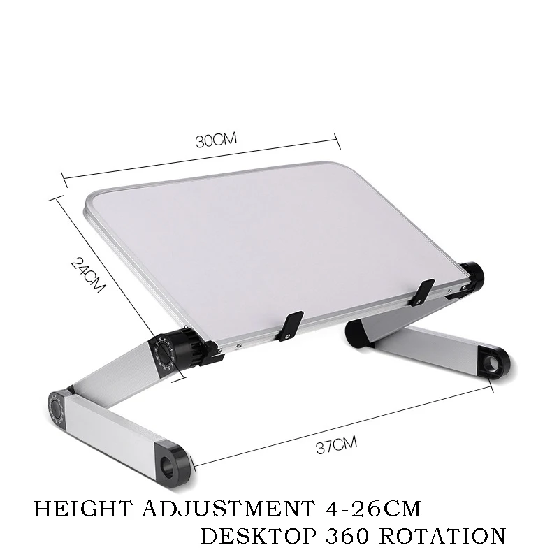 New Aluminum Alloy Adjustable Laptop Table Portable Folding Computer Desk Notebook Desktop Stand For Sofa Bed | Мебель
