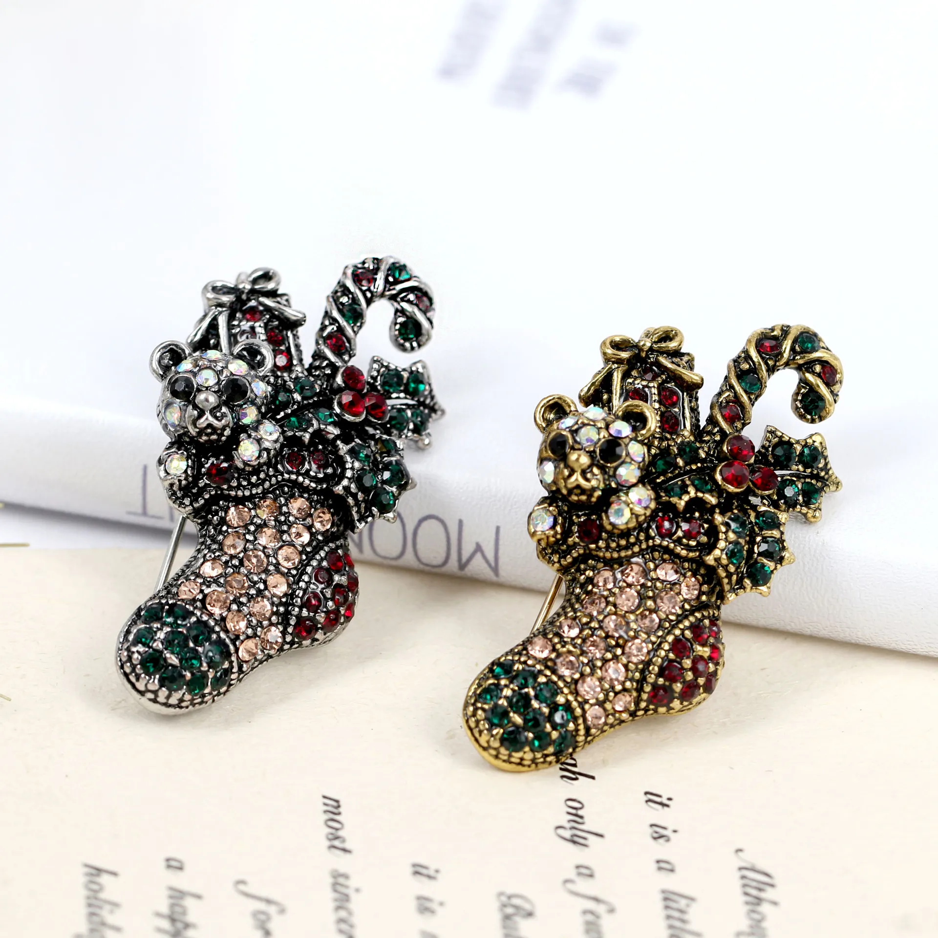 Duohan новогодние подарочные носки Булавки модные броши для женщин и мужчин