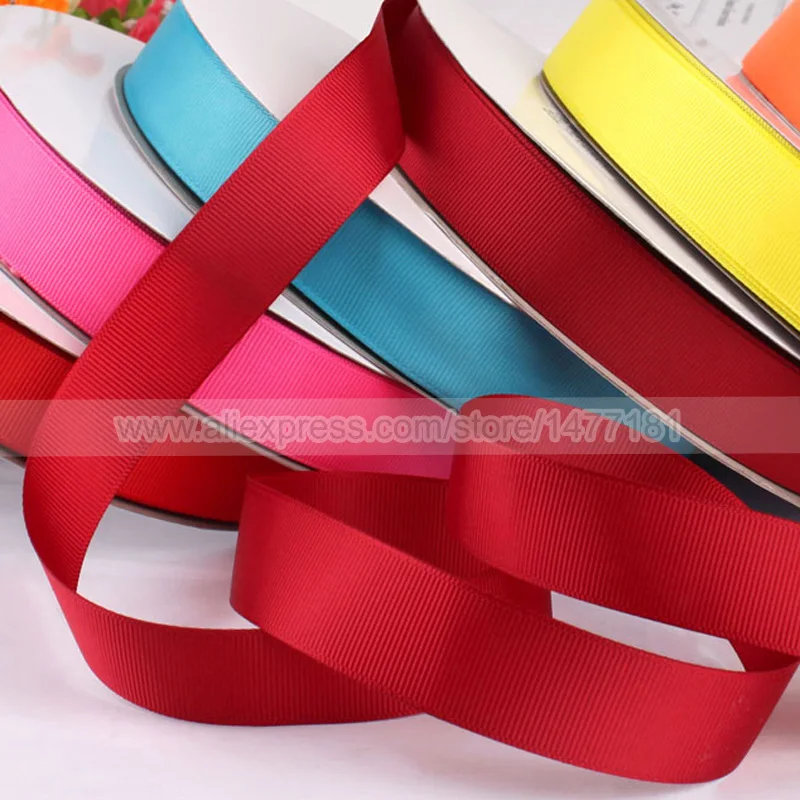 (10 Yards) 1&quot 2.5cm 25mm Grosgrain Ribbon White Black Red Blue Pink Green Purple Orange Brown Tapes Gift Wrap #213997 | Дом и сад