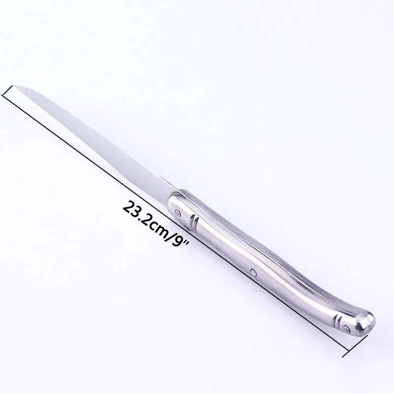 9 &quotНержавеющая сталь Laguiole стейк Ножи набор столовых ножей серебряные столовые