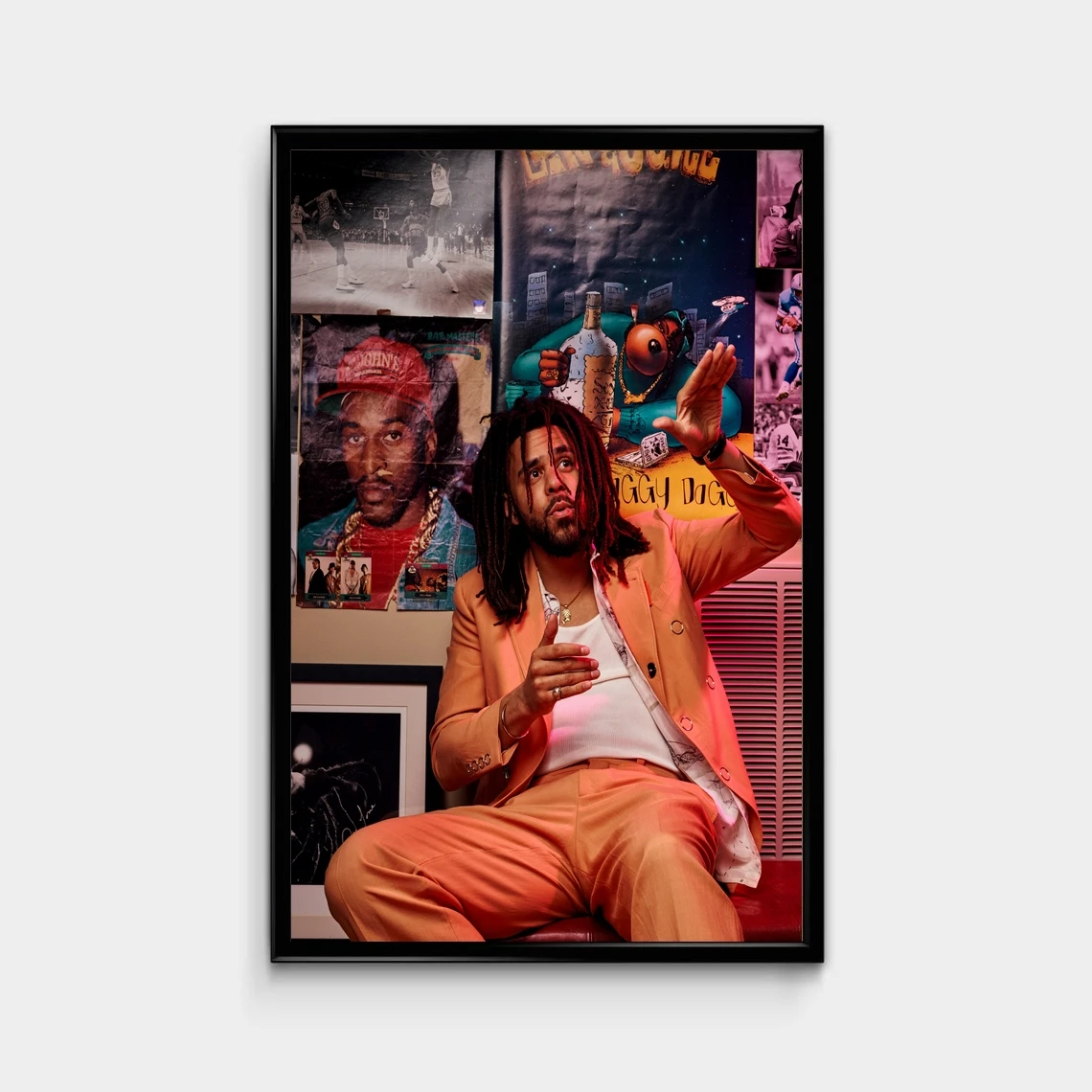 

J. Cole Music Album Canvas Poster Art Hip Hop Rapper Pop Music Star Home Wall Painting Decoration (No Frame)