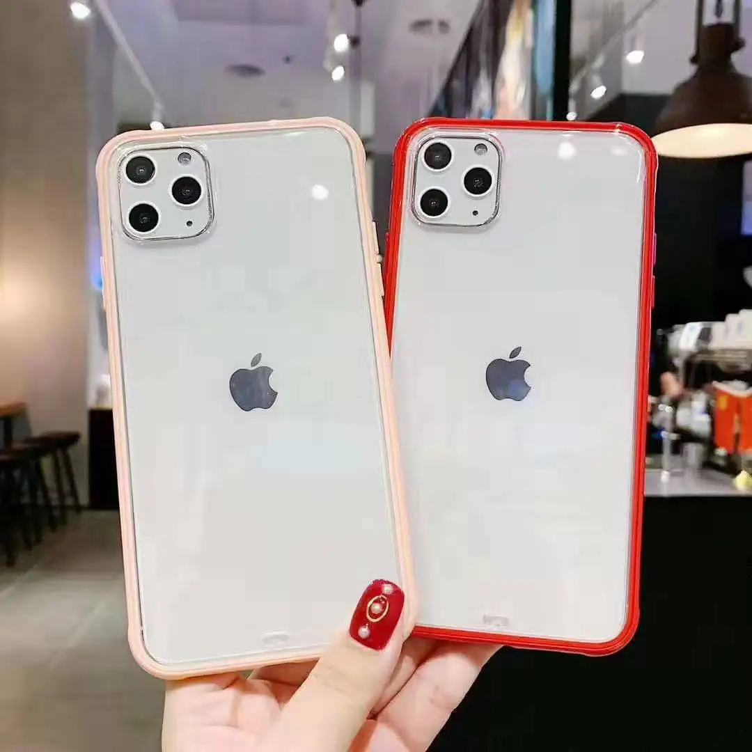 Противоударный чехол бампер для телефона iPhone 11 Pro Max XS X XR 8 7 6 6S Plus Прозрачная