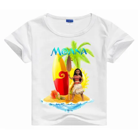Новинка 2020, футболка для мальчиков, популярная Хлопковая футболка из Моаны с коротким рукавом и принтом, Детская мультяшная Одежда для мальчиков и девочек DS9