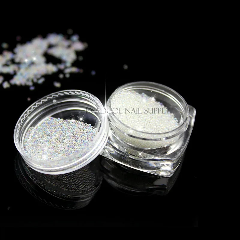 Стеклянные кристаллы для маникюра Стразы микро Икра украшение 3D мини ногтей
