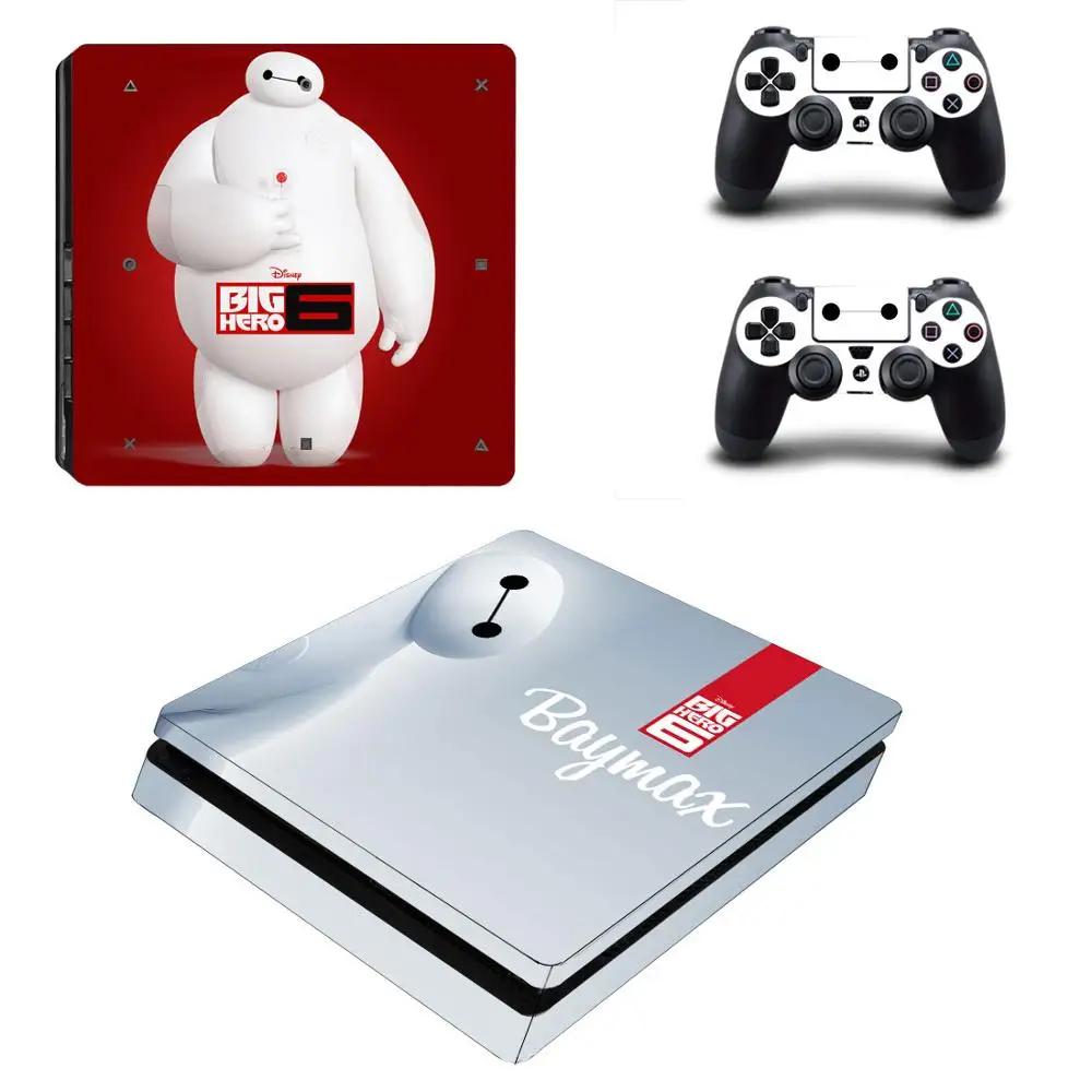 PS4 Slim Big Hero 6 наклейка s PS 4 Play station Тонкая Виниловая для playstation консоль и контроллер |