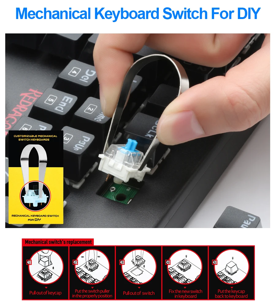 Redragon K552 алюминиевая USB Механическая игровая клавиатура синий переключатель DIY эргономичная Rgb Led подсветка клавиш 87 клавиш компьютер PC Gamer