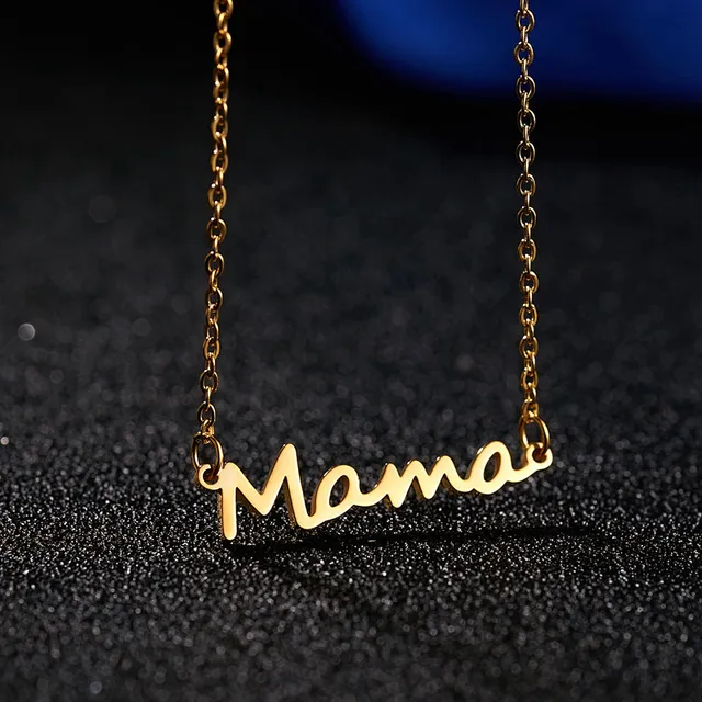 Mother's Day Mama Letter Pendant Necklace For Women 3 Colors Mom Nameplate Clavicle Chain Choker Personality Jewelry New Gifts 1