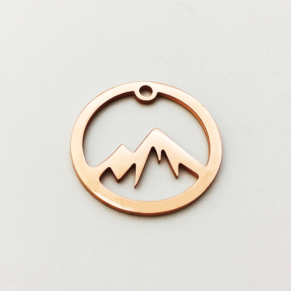 50 шт 25 мм зеркальная полировка из нержавеющей стали круглый полый горный Шарм для