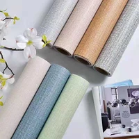 wokhome linen texture self adhesive wallpaper wall stickers vinyl film roll peel and stick for bedroom decorative home decor