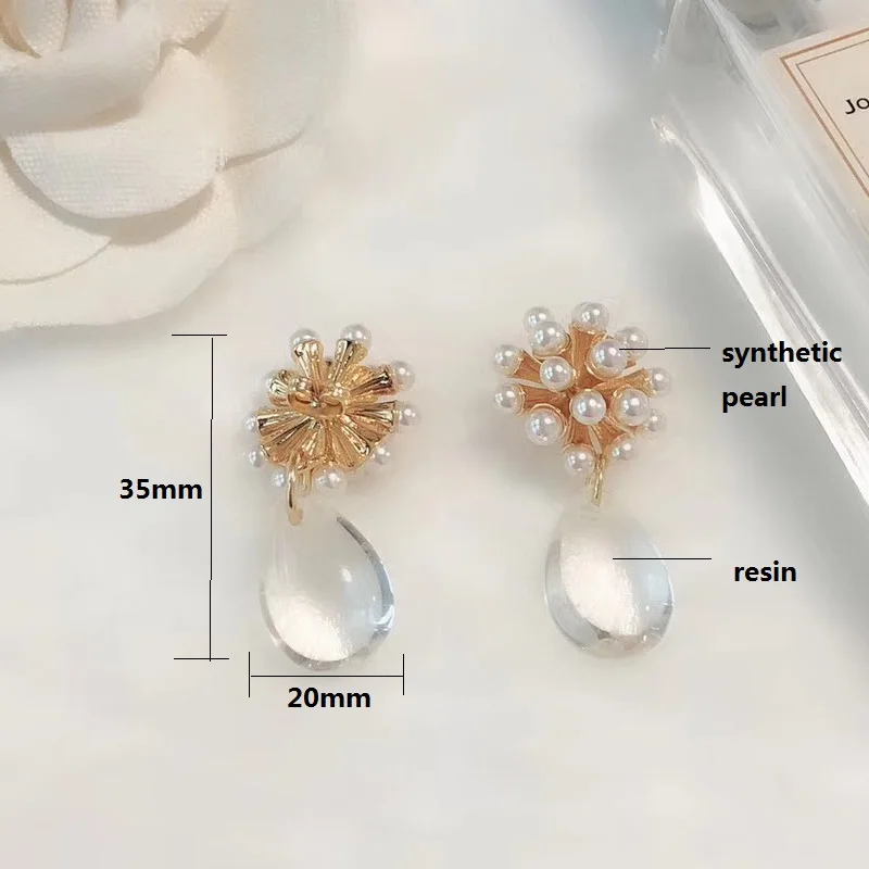 Модная прозрачная КАПЛЕВИДНАЯ полимерная серьга акриловая жемчужина серьги 2019