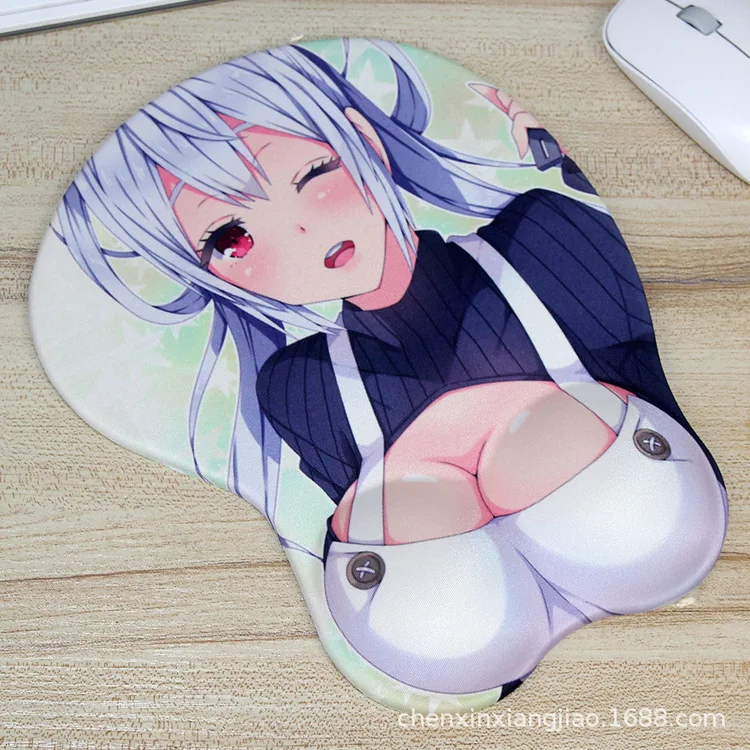 Miku Saber Nier Song Hana PUBG бетмен И Дедпул Fate DVA сексуальный сундук Мягкий гель 3D коврик для мыши эргономичный коврик для мыши с поддержкой запястья