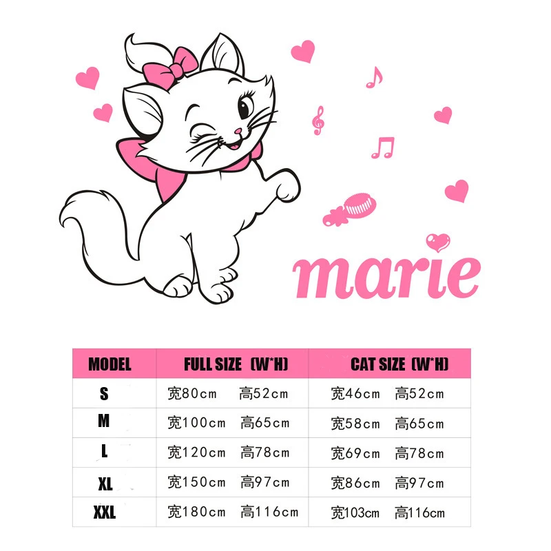 DIY Marie Cat 3D стереоскопические наклейки на стену для детской комнаты Акриловые