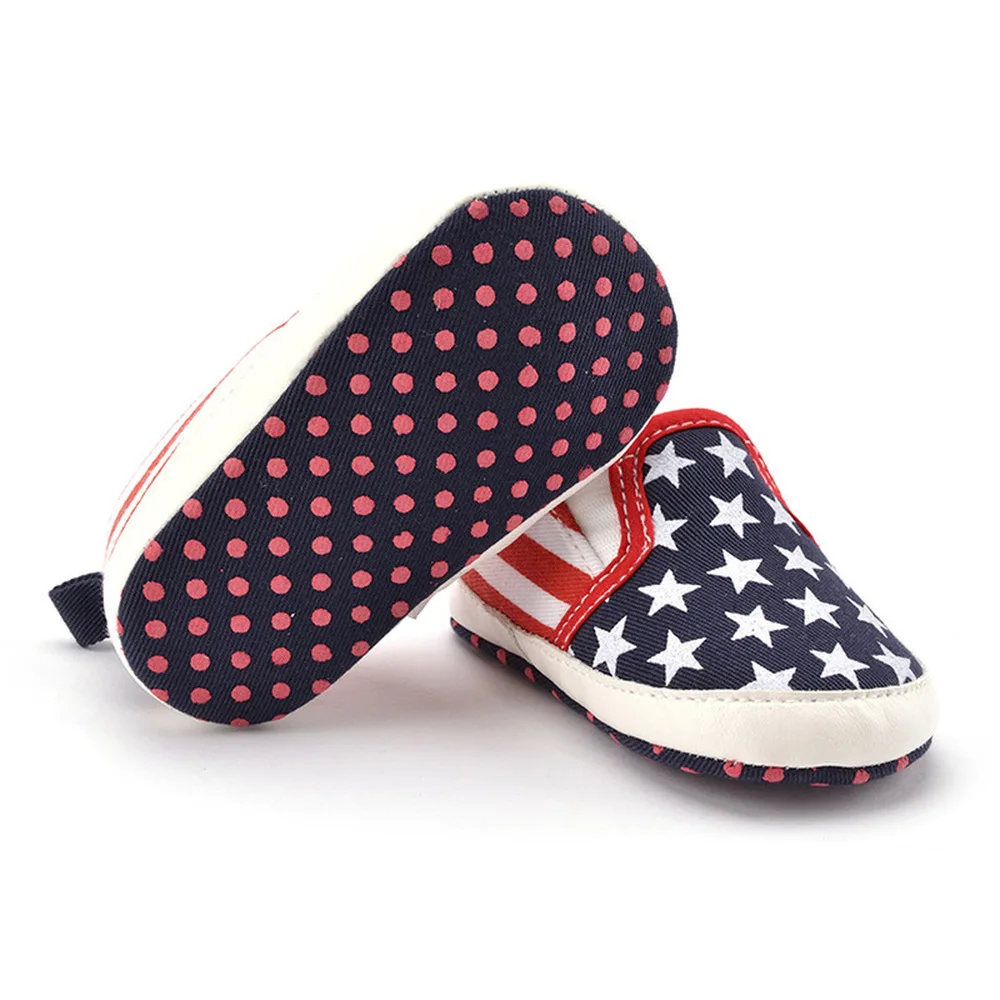 Обувь для новорожденных детей ясельного возраста Мягкая подошва в клетку со