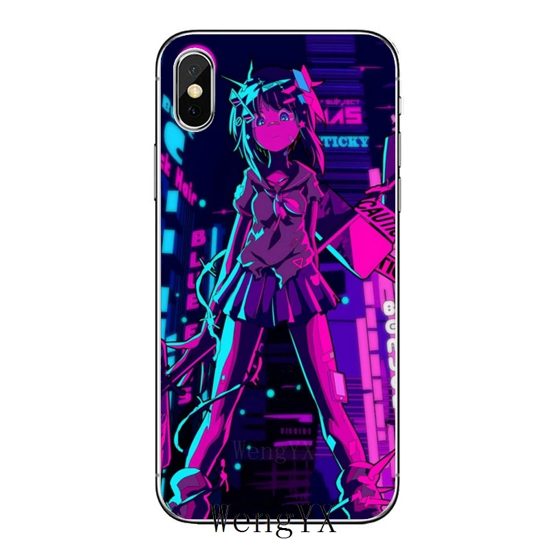 Чехол для телефона с аниме Neon Oni Girl Samsung Galaxy M30 A70 A60 A50 A40 A30 A10 A9 A8 A6 J8 J4 J6 Prime Plus 2018 |