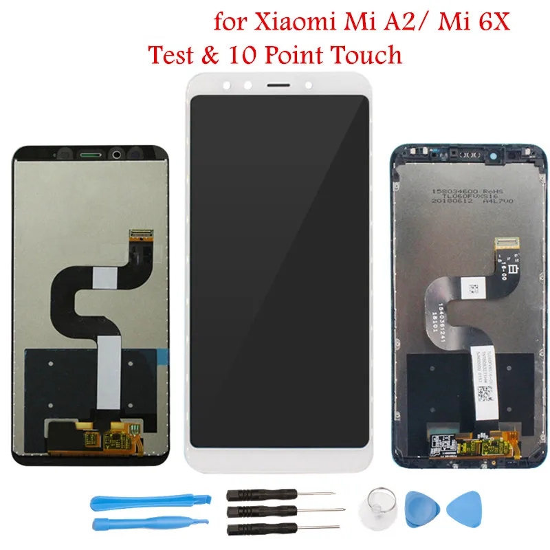 Для Xiaomi Mi A2 ЖК дисплей сенсорный экран с рамкой в сборе для 6X запасные