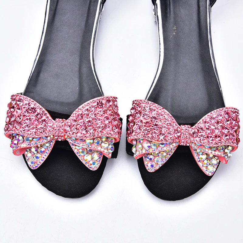 Высокое качество 1 шт. розовый кристалл AB Лук Стразы аппликация бабочки пакеты