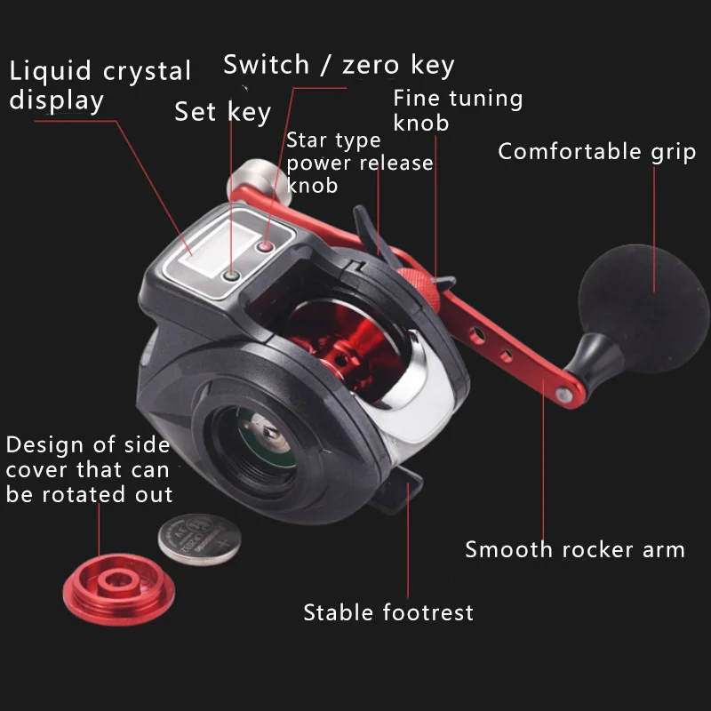 Катушка рыболовная легкая с цифровым дисплеем 6 3: 1|Рыболовные катушки| |
