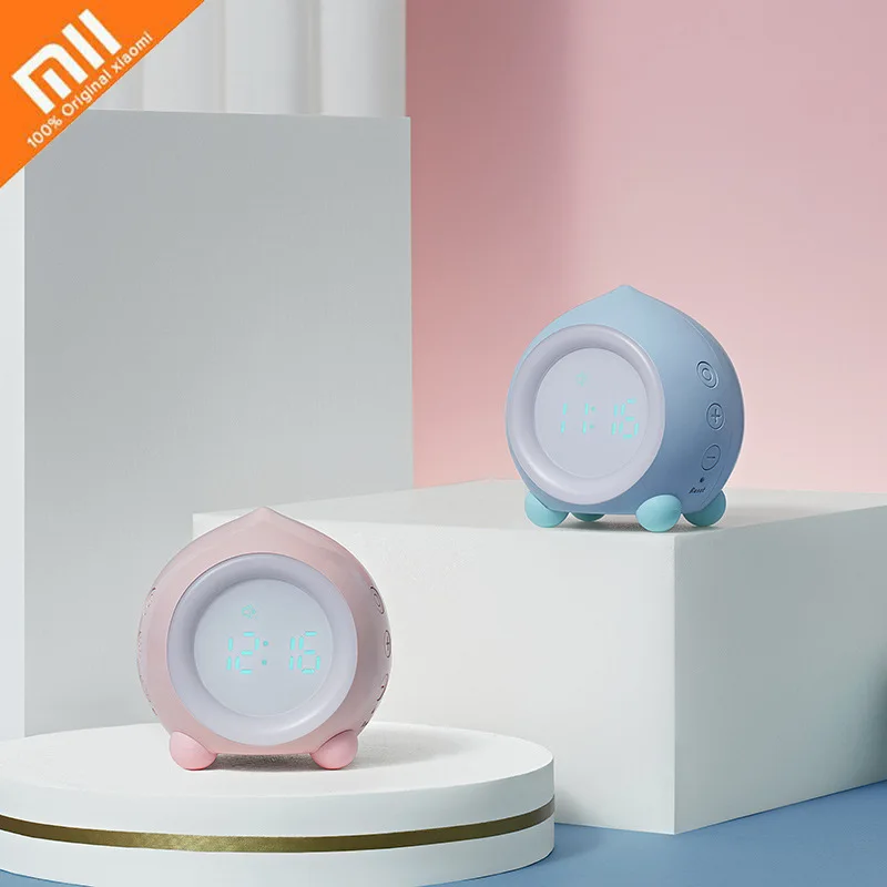 

Xiaomi Alarm Clock Kids 7 Colors Changing Bedroom Student Wake Up Night Light Relojes Digital Display Table Clock Sleep Timer