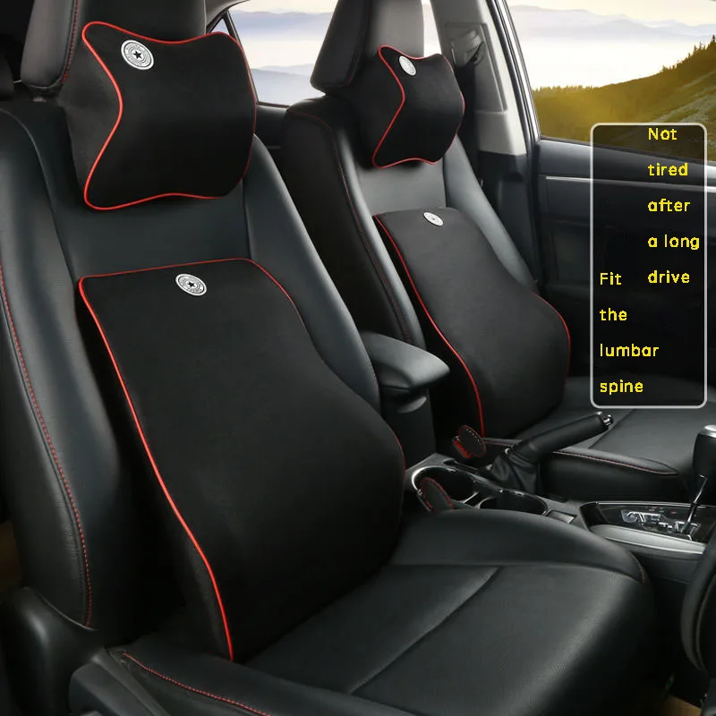 Автомобильная подушка для подголовника шеи с поддержкой поясницы хлопковая