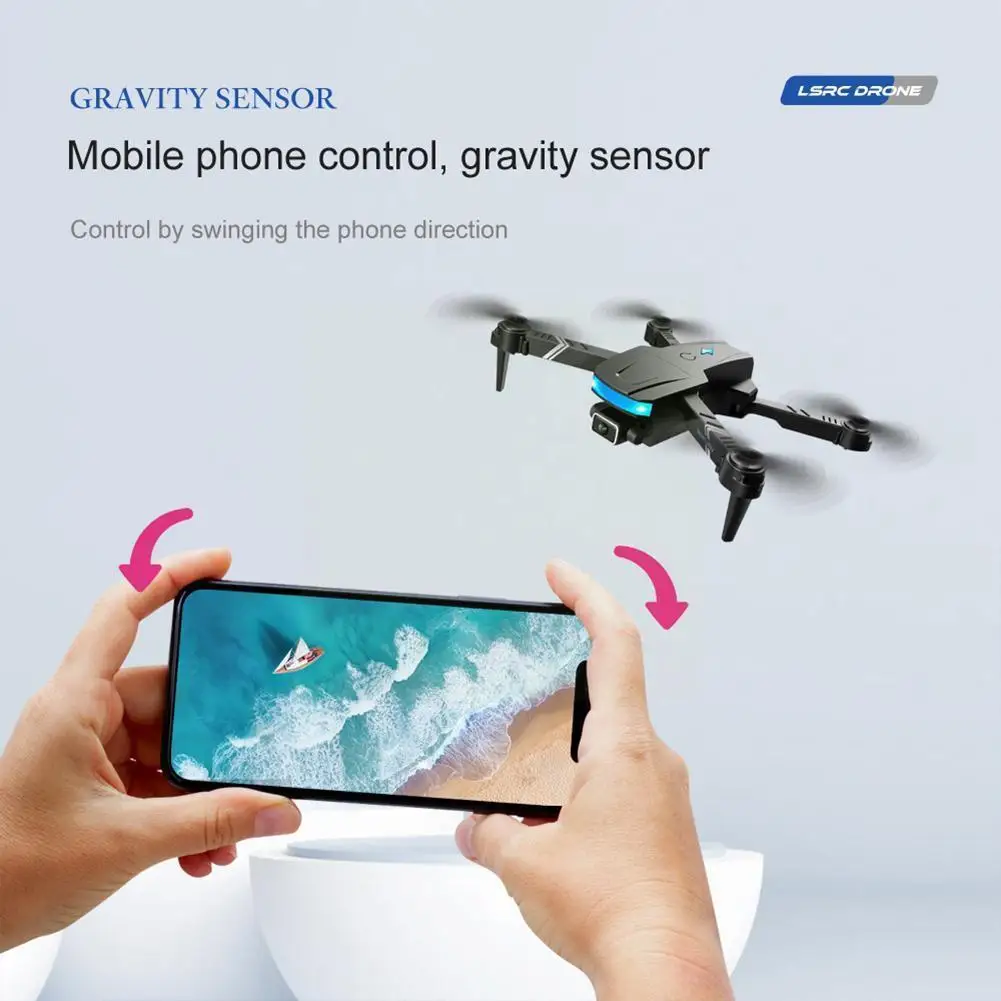 

Новинка Ls878 Дрон 4k двойная камера Fpv Wi-Fi Квадрокоптер Радиоуправляемый складной профессиональный режим удерживание игрушек Мини D7v4