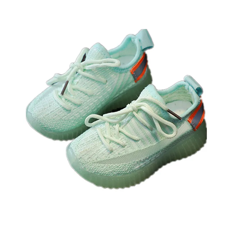 

New Children Luminous Shoes Children Girls Boys Breathable Mesh Flashing Lights Fashion Sneakers Toddler Little Kid LED Sneakers