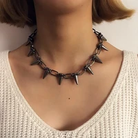 jusieber rivet cbb chokers necklaces for women punk goth choker black spike necklace rock gothic chocker statement jewelry gifts