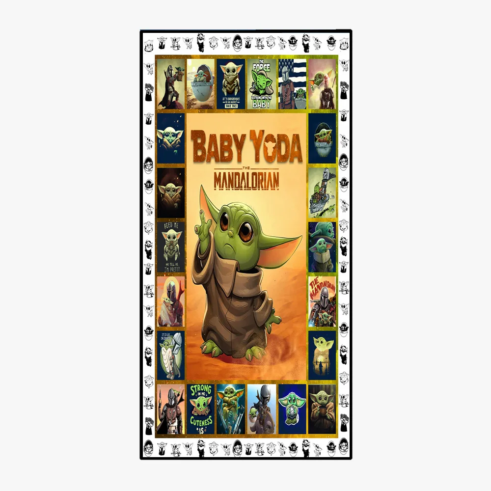 

Hasbro Star Wars Master Yoda Square Beach Towel Towel Fabric Quick-drying Bath Towel Double-sided Velvet Single-sided Towel