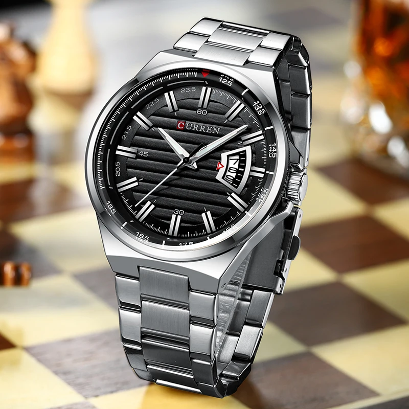 Часы CURREN Мужские наручные кварцевые роскошные Брендовые спортивные аналоговые