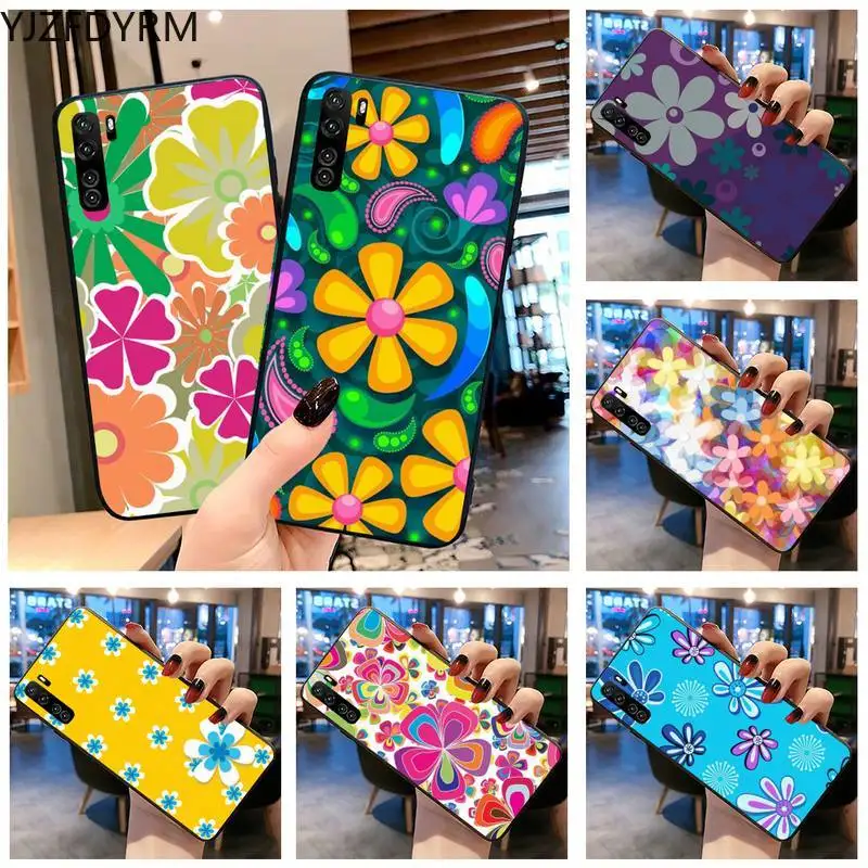 

YJZFDYRM Flower Power Phone Case for Huawei P20 P30 P40 lite E Pro Mate 30 20 Pro P Smart 2020 P10