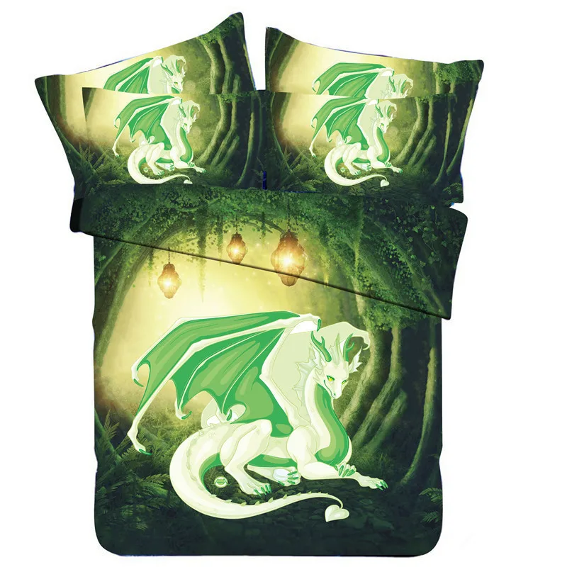 3D цифровая печать большой динозавр пододеяльник и наволочка Европейское