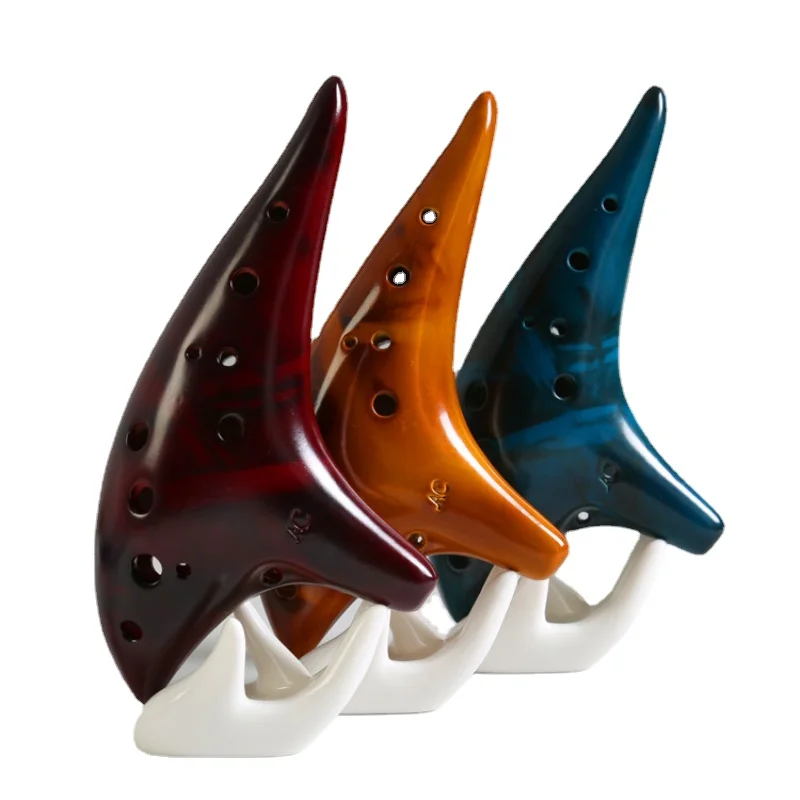 

12 отверстий соломинка копченая ocarina, alto C, начинающий обучение ocarina с точным тембром маленький ocarina 12 отверстий