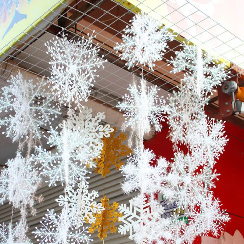 Рождественские снежинки рождественские веревка с подвеской елки украшения