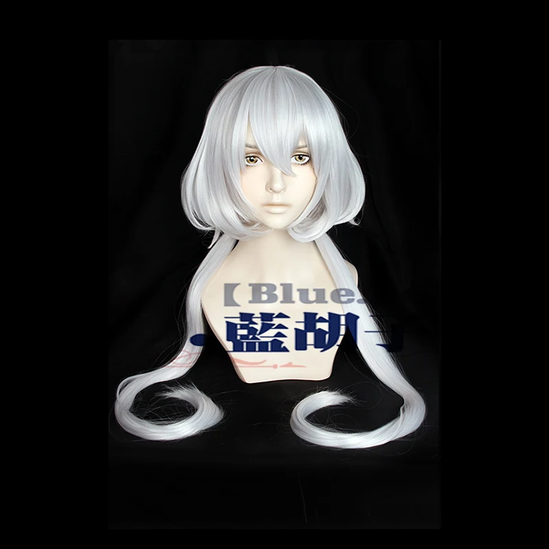 Парик для косплея Konno Junko из аниме зомби 100 см серебристо-серый термостойкий парик