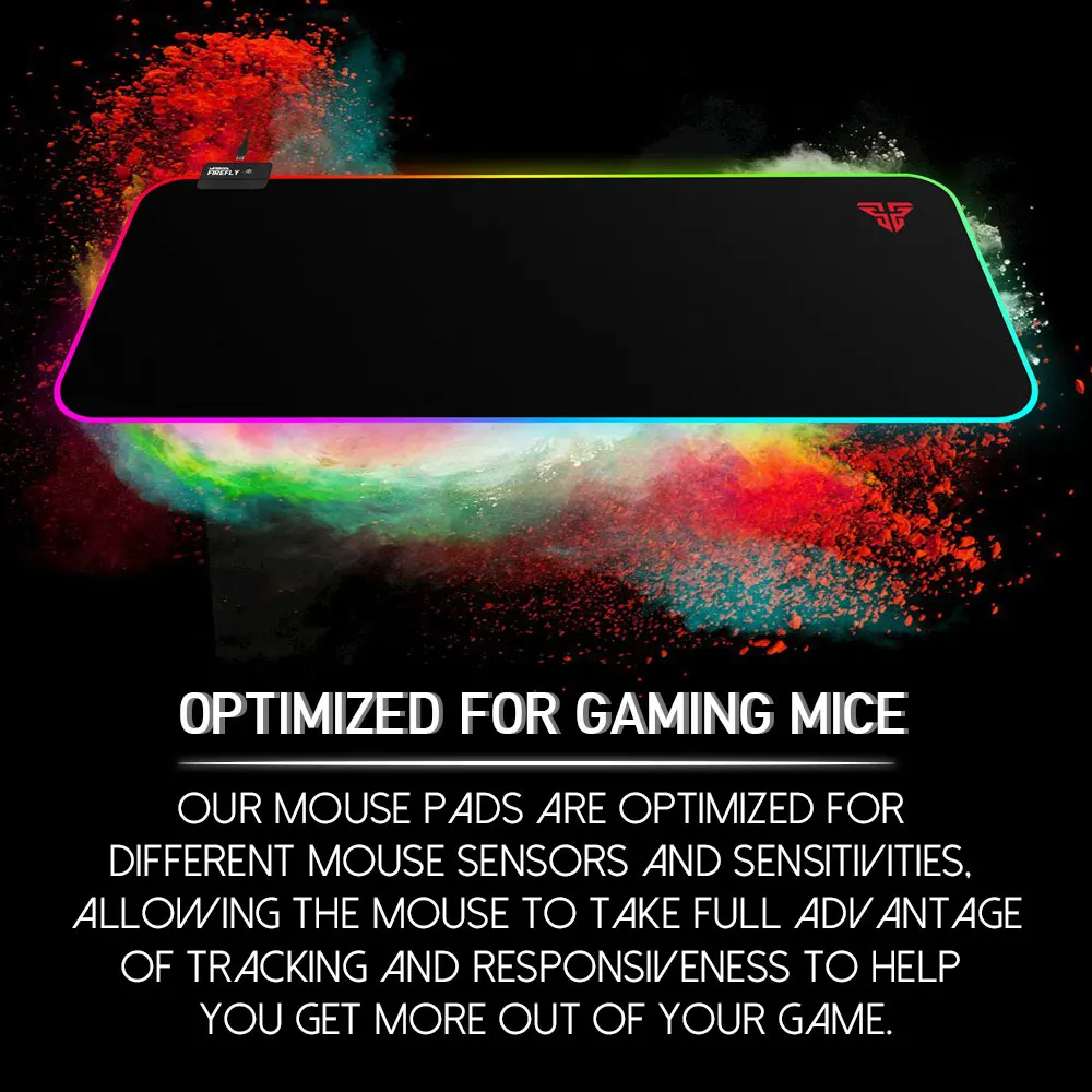 FANTECH MPR800S RGB коврик для мыши игровой коврик для мыши 800x30x0,03 см USB Коврик для мыши ультра-гладкая тканевая поверхность с фиксирующей кромкой для геймера