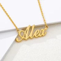 fashion custom name pendant necklace with heart crown any letter choker necklace stainless steel womens jewelry christmas gifts