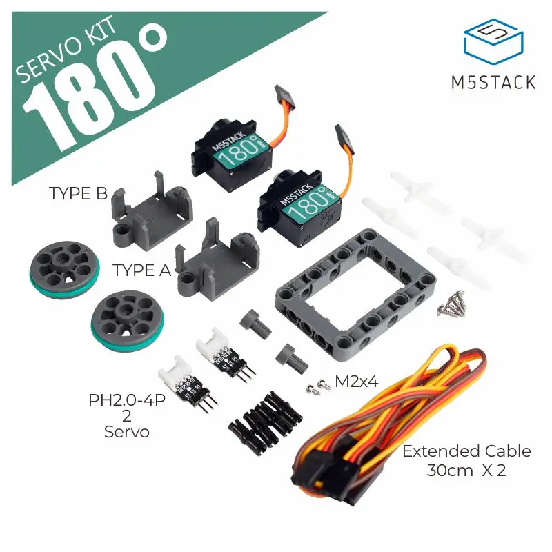 M5Stack официальный сервокомплект 180 градусов сервопривод Micro Servo 9g SG90 Для Arduino UIFlow