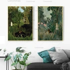 Настенная живопись Руссо, пейзаж на холсте, модульные плакаты и принты, Современное украшение леса, кабинета, картины для гостиной