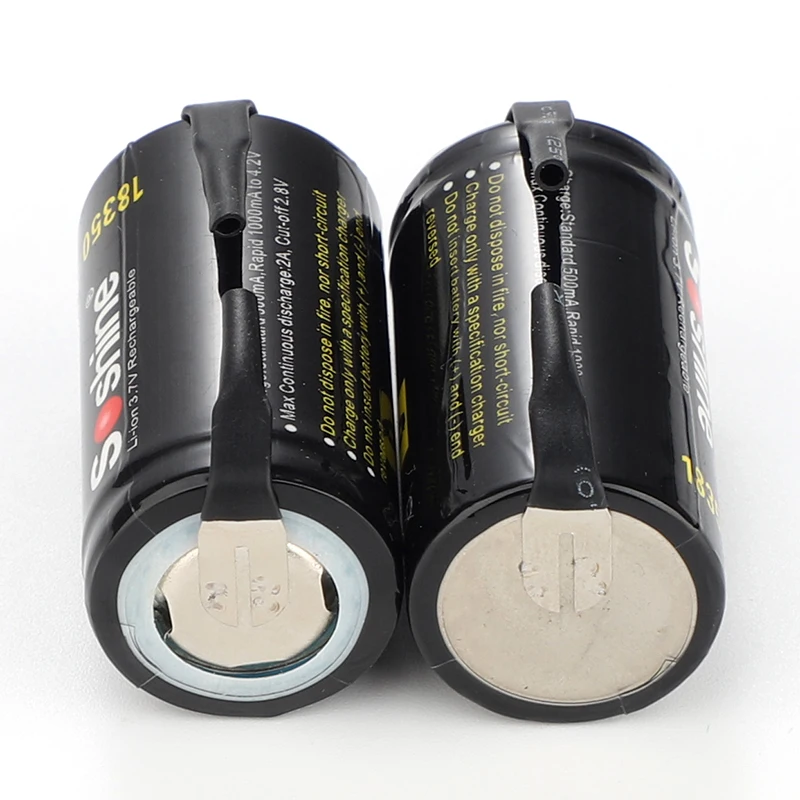 Original Soshine 3.7V 18350 Rechargeable Li-ion 1000mAh For Battery+ Holder Case | Электроника