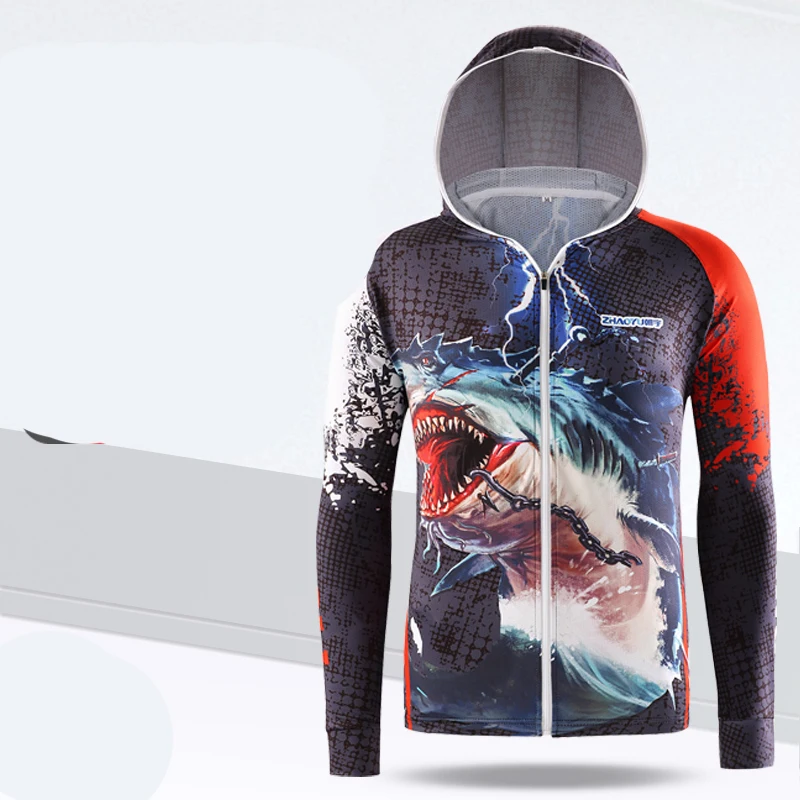 Одежда для рыбалки с защитой от солнца мужская летняя дышащая ультратонкая