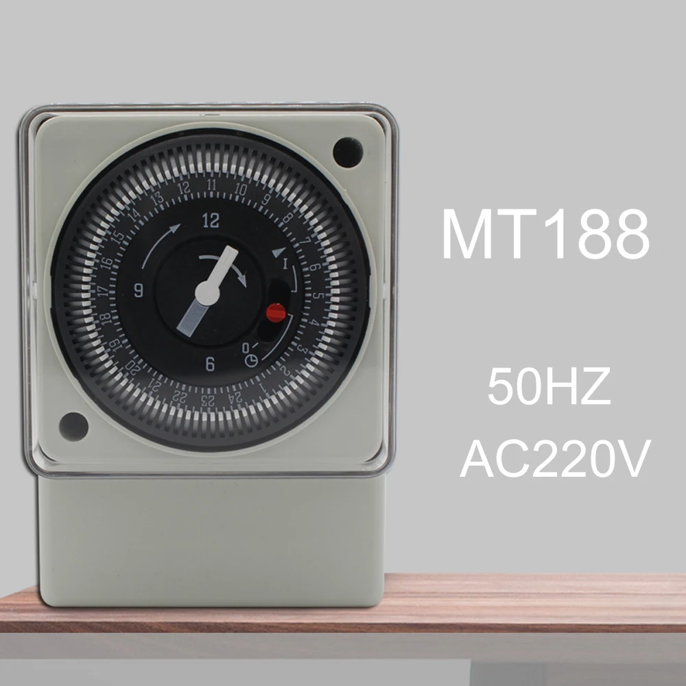 ManHua 24 часа AC220V 50 Гц din-рейка механический таймер MT188 обратный отсчет энергосберегающий Контроллер промышленный переключатель времени