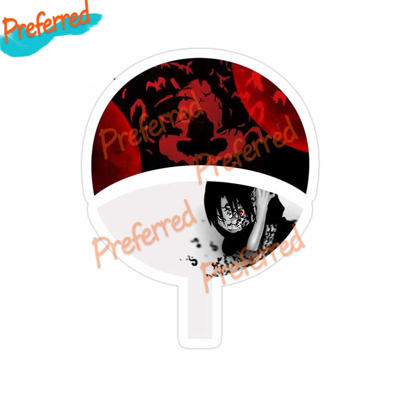 Наклейки на машину с символами клана Ниндзя Учиха устойчивые к царапинам