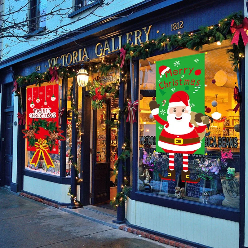 

Merry Christmas Decorations For Home Door Decor Hanging Flag Christmas Ornaments Window Hanging 2022 Christmas New Year